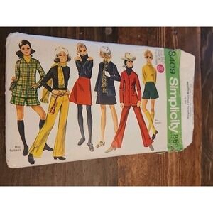 Simplicity Sewing Pattern 8409‎ Vtg Bust 33.5 Waist 26